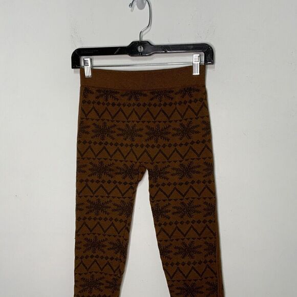 Fit 2 Go Women's Leggings Brown Black Size Large / XL - Picture 2 of 5